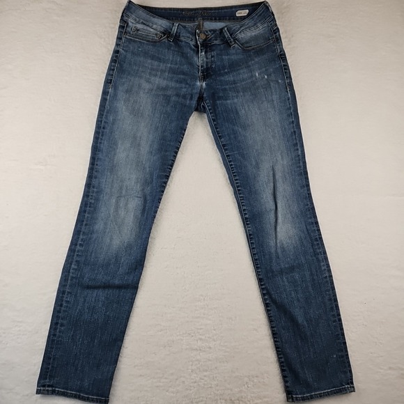 MAVI Emma Slim Boyfriend Jeans Sz 28 Low Rise Ankle Medium Wash Blue‎ Denim EUC - Picture 1 of 12